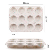 Moule à cupcakes en silicone 1 tasse, qualité alimentaire, antiadhésif, pour muffins, lavage à la main uniquement pour un démoulage facile, outils de bricolage pour la maison