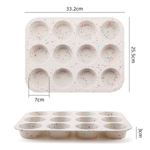 1 cup Silicone cupcake khuôn dùng một lần cấp thực phẩm không dính Muffin Baking Pan cho dễ dàng phát hành DIY Home Baking công cụ - Product Image 6