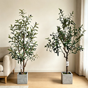 Arbre artificiel Dream Castle : Palmier du voyageur, Olive, Monstera, Bonsaï 1,2 m – Plante décorative d'intérieur pour aménagement paysager - Product Image 2