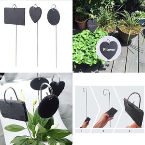 Étiquette de plante, étiquette de fleur de jardin, étiquette d'arbre fruitier, plaque en acier inoxydable, plaque d'arbre en ardoise - Product Image 2