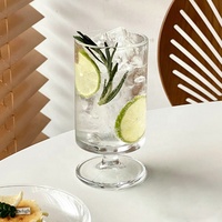 Verre à vin à rayures verticales sur mesure, verre à vin à rayures verticales, souvenir d'hôtel, verre à vin en cristal, verre à vin court, verre à vin à longue tige, verre à jus