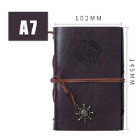 Offre spéciale carnet de voyage A5 A6 vente en gros carnet de notes vintage en cuir avec logo personnalisé