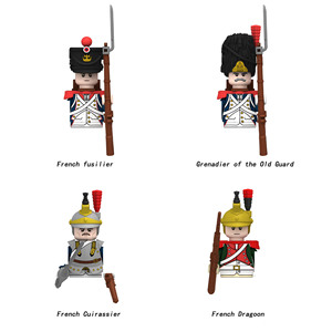 Blocs <span class=keywords><strong>de</strong></span> construction <span class=keywords><strong>de</strong></span> soldats militaires des guerres napoléoniennes, armes à feu, fusiliers français, britanniques, russes, armes, marine impériale, figurines, jouet pour enfant - Product Image 3