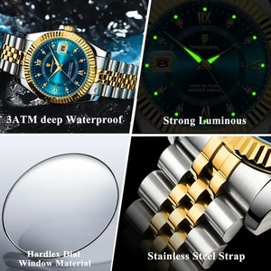 <span class=keywords><strong>Reloj</strong></span> de Pulsera de Cuarzo para Hombre POEDAGAR 910, Resistente al Agua con Manecillas Luminosas, Nuevo Estilo de Lujo en Acero Inoxidable, Relojes para Caballero Montre <span class=keywords><strong>Reloj</strong></span> - Product Image 6