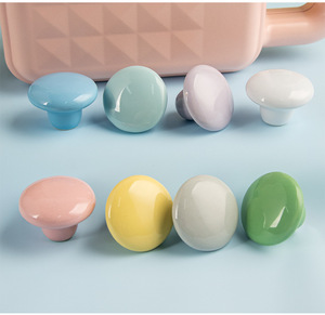 Round Children's Room Closet Handle <strong>Matte</strong> Cute Cartoon Ceramic Cabinet Door Handle Baby Girl Closet Cabinet <strong>Drawer</strong> Small <strong>Knobs</strong> - Product Image 2