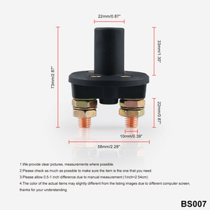 Interrupteur <span class=keywords><strong>de</strong></span> déconnexion <span class=keywords><strong>de</strong></span> batterie Ryanstar, rotatif à 2 trous, pour motos, véhicules électriques, voitures - Product Image 2