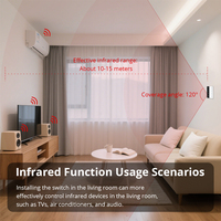 Zemismart Tuya Zigbee 4 Gang commutateur d'écran intelligent avec télécommande IR écran d'affichage lumière tactile interrupteur bricolage nom interrupteur