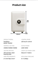 Chauffe-eau électrique 5500W, usage domestique, hôtel, chauffage rapide, protection contre la surchauffe, affichage de la température LED, acier inoxydable