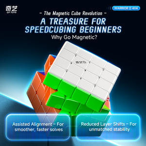 QIYI المحارب <span class=keywords><strong>M</strong></span> 4x4x4 المكعب المغناطيسي فوق البنفسجية سرعة المكعب الجديد العصي لغز لعبة بلاستيكية تعليمية سحرية 4*4 Cubo Magico - Product Image 3