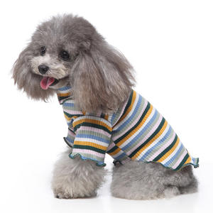 ملابس كلب بسيطة جديدة أزياء مخطط كلب عرق ملابس الحيوانات الأليفة تصميم ملابس للحيوانات الأليفة في الشتاء والربيع - Product Image 5