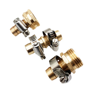 Connecteur de réparation de tuyau de jardin en aluminium de 5/8 pouces, type barbelé, avec pince en acier inoxydable pour fixation de tuyau d'arrosage - Product Image 5