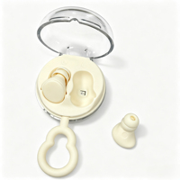 Bouchons d'oreilles en silicone réutilisables pour le sommeil, réduction du bruit de 36 dB, avec étui de désinfection UV C Nano Silver