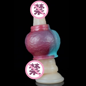 YOCY New Toy Dog Knot Soft Silicone Flexible Penis Sleeves Dog Simulation Sex Toy Half Sleeves <b>for</b> Adult <b>Men</b> - Product Image 5