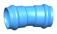 Coude PVC à double raccordement 11,25 degrés