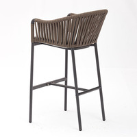 Chaise haute de Bar avec cadre métallique en rotin, siège de comptoir, pour café, bar