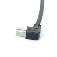 Kabel Ekstensi USB3.0 Sudut Kanan Male-to-female Tembaga untuk Transmisi Data Kamera Industri Printer Komputer Pribadi