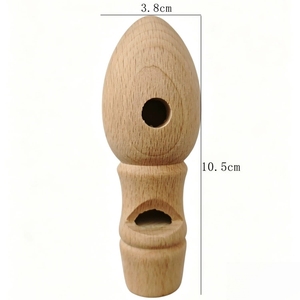 Sifflet musical en bois de hêtre naturel pour enfants, vente en gros - Product Image 3