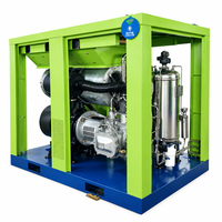Compresseur d'air à vis Panrui 10HP 20HP 50HP 75HP 100HP 10-13 Bar ISO 8573 Classe 0, sans huile, lubrifié à l'eau, pour applications alimentaires et médicales