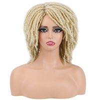 Rambut Sintetis Pendek Model Faux Locs Dreadlocks untuk Kepang Crochet 6 inci, Wig Wanita Grosir