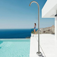Ensemble de douche extérieur en acier inoxydable 304 à poser au sol pour piscines, villas, jardins, bains publics et plages