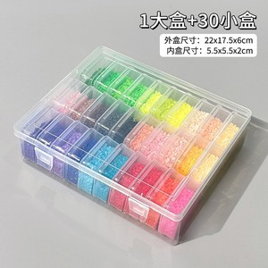 Caja de almacenamiento de cuentas Perler, contenedor organizado de plástico transparente con 42 compartimentos para manualidades, joyería, arte de uñas, juguetes creativos - Product Image 5