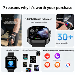 Smartwatch con Schermo AMOLED HD, ECG, HRV, Monitoraggio Frequenza Cardiaca, Sonno, Ossigeno nel Sangue e <span class=keywords><strong>Pressione</strong></span> Sanguigna, Nuovo Modello per Europa e Stati Uniti - Product Image 2