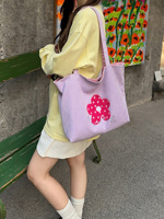Sac fourre-tout HAOXUAN vintage à motif floral créatif automne 2026 - Sac à bandoulière durable grande capacité avec fermeture éclair pour le travail