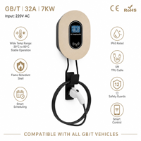 Borne de recharge murale intelligente WiFi 11 kW 16 A triphasée norme GBT pour véhicules électriques BYD GAC Aion ZEEKR XPeng