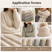 Machine Washable 1/14NM Wool Acrylic Blended Soft Fleece Yarn Anti-pilling Nylon Reinforced Fancy Yarn for Knitted Pants Dress