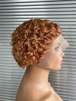 Perruque Pixie Cut en promotion usine, perruque courte bouclée 13x4 en cheveux humains, perruque Lace Front brésilienne naturelle bouclée et volumineuse pour femmes noires