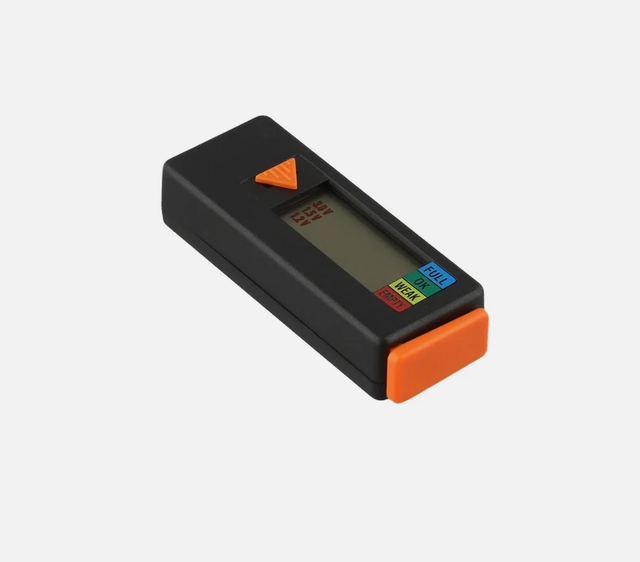 Portable Digital Battery Capacity Tester with LCD Display and Color Indicators