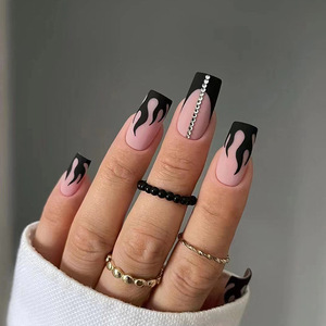 Vente en gros à bas prix, Ongles à presser semi-artisanaux à effet machine, style 'Hot Girl' scintillant, motif crocodile français <span class=keywords><strong>blanc</strong></span> <span class=keywords><strong>laiteux</strong></span>, avec paillettes et effet flash - Product Image 6
