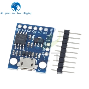 TINY85/<span class=keywords><strong>ATTINY85</strong></span> Digispark บอร์ดพัฒนาไมโครโมดูล <span class=keywords><strong>ATTINY85</strong></span>สำหรับ Arduino IIC <span class=keywords><strong>I2C</strong></span> USB สีน้ำเงินสีดำ - Product Image 6
