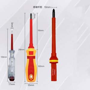 Kit d'outils de réparation pour électricien 13 pièces, jeu de tournevis isolés interchangeables 1000V, embouts magnétiques à fente, portable, en chrome vanadium - Product Image 6