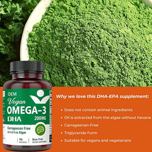 OEM Private Label DHA EPA <span class=keywords><strong>Fish</strong></span> <span class=keywords><strong>Omega</strong></span> <span class=keywords><strong>3</strong></span> Softgels integratore carragenina gratis per il cervello e gli occhi salute del cuore - Product Image 3