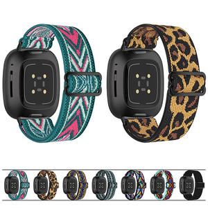 Venta al por mayor suave elástico reloj deportivo correa <span class=keywords><strong>de</strong></span> nailon 22mm para <span class=keywords><strong>Fitbit</strong></span> Versa 3 Sense pulsera <span class=keywords><strong>de</strong></span> pulsera - Product Image 2