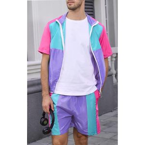 Conjunto Deportivo Yisfri para Hombre, Estilo Vintage de los 80s y 90s, Chaqueta Cortavientos, Secado Rápido - Product Image 2