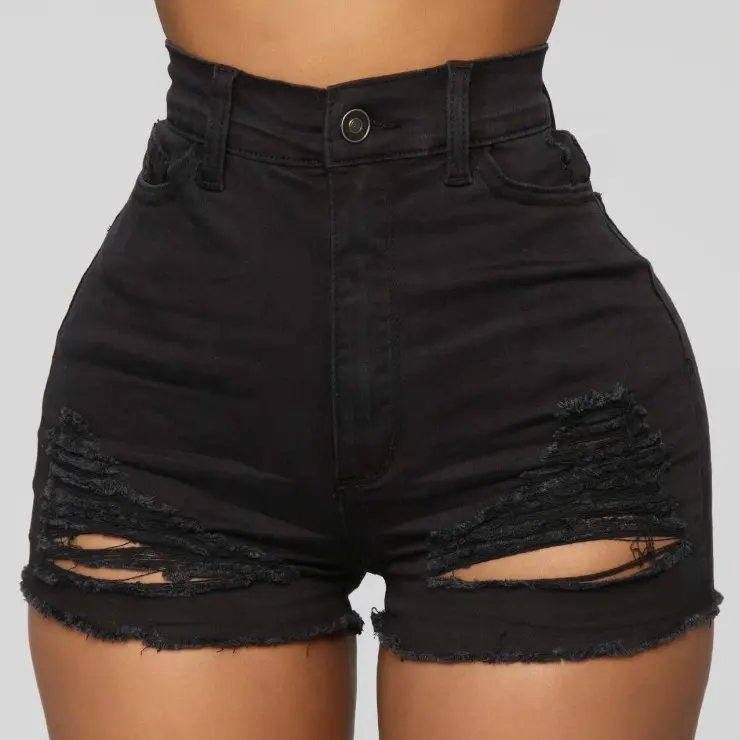 8817 Лидер продаж Новая модная летняя одежда эластичные сексуальные мини-джинсовые шорты с высокой талией рваные джинсовые шорты женские шорты