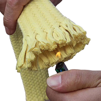 Corde de remorquage de secours tressée carrée ignifuge en Para-Aramide torsadée jaune de sécurité, largeur 3-6mm