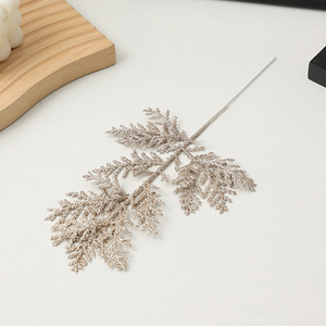 Noël fausses fleurs en gros or poussière fleurs artificielles vacances ensemble décoration fleurs artificielles - Product Image 2