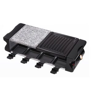 Grill à <span class=keywords><strong>raclette</strong></span> portable d'intérieur à 2 niveaux avec poignées <span class=keywords><strong>en</strong></span> <span class=keywords><strong>bois</strong></span>, barbecue électrique à <span class=keywords><strong>raclette</strong></span> pour 8 personnes - Product Image 6