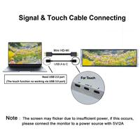 VSDISPLAY Secondary Display IPS Stretched Bar LCD 14.5 Inch 2560X720 Touch Screen Monitors for Monitoring Y70 Pc Case CPU Temp