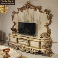 Meubles en bois massif de style européen pour salon, combinaison personnalisée, table basse de palais, meuble TV, maison entière