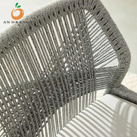 Fauteuil d'extérieur haut de gamme en corde pour hôtel, jardin, terrasse, villa, cour – Mobilier en teck