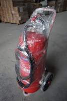 Extincteur à poudre sèche sur roues en acier rouge de classe A de 50 kg (type chariot)