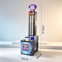 Machine de boxe à monnayeur pour tester la force, jeu d'arcade Big Hit Hammer, idéale pour les événements de carnaval - Vente Flash