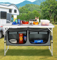 Sac de transport extérieur Camping Bateau Voyage Camping Plage Pique-Nique Portable Pliant Tables de cuisine en plein air