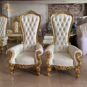 NIKA Precio <span class=keywords><strong>de</strong></span> fábrica Banquete <span class=keywords><strong>de</strong></span> bodas Rey real <span class=keywords><strong>Reina</strong></span> Amante Asiento <span class=keywords><strong>Puente</strong></span> Oro Rey Trono Silla - Product Image 2
