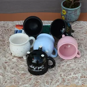 home use ceramic Witches Brew Cauldron Mug no logo halloween 2022 new design Novelty white/blue/pink/black Halloween Tea Cup