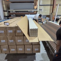 Grille cannelée en WPC de qualité supérieure, résistante aux intempéries, pour la décoration intérieure, matériau décoratif durable